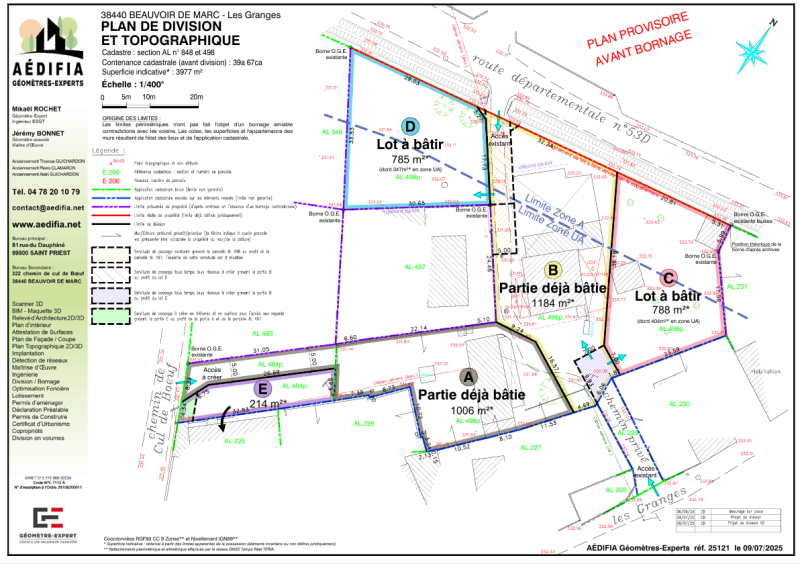 Terrain constructible de 788 m² sur la commune de Beauvoir-de-Marc