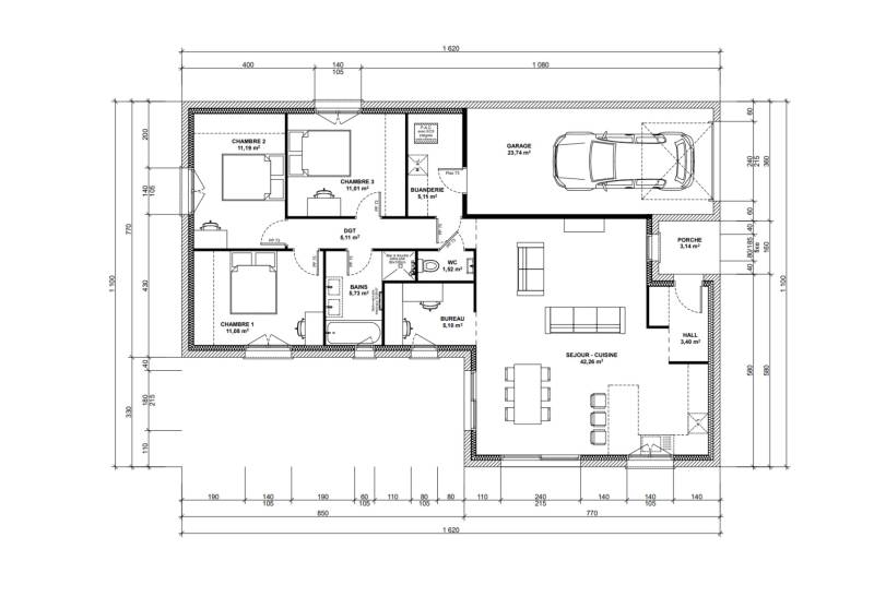 LOT 5 Projet de construction Terrain + maison de plain pied à Diémoz