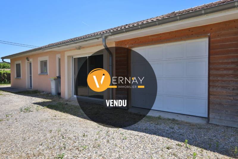 Maison de plain-pied 110,72 m² - Terrain 837 m² - Saint-Just-Chaleyssin