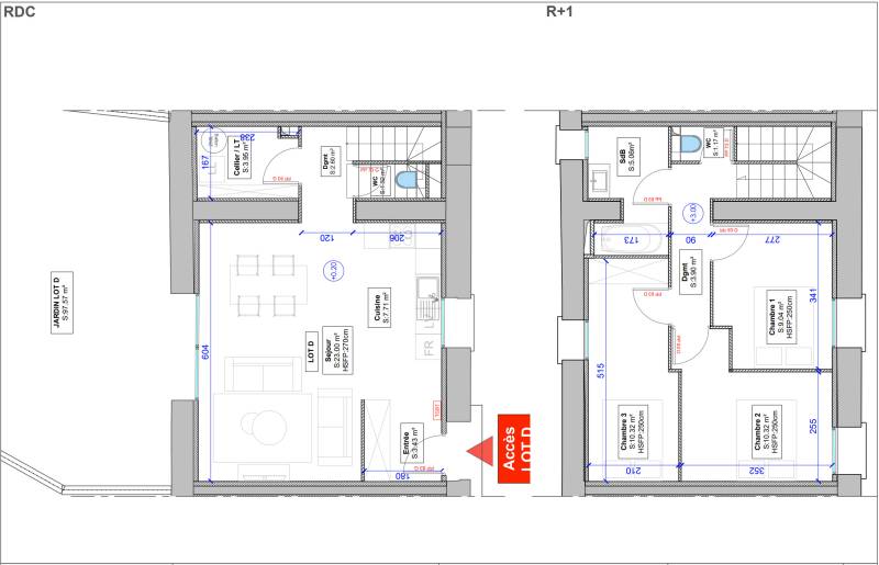 LOT D Appartement Duplex - 81.81 m² - Pont Evêque