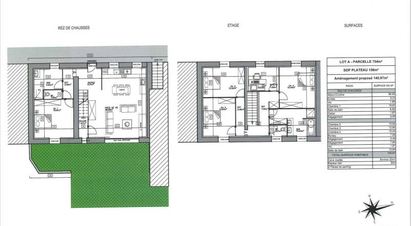 Plateau à aménager avec terrain à Saint Just Chaleyssin